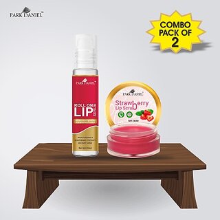 PARK DANIEL Roll On Lip Serum (10 ml) & Strawberry Lip Scrub (8 gm) Combo Pack Of 2 items Fruity (Pack of: 2, 18 g) view 2