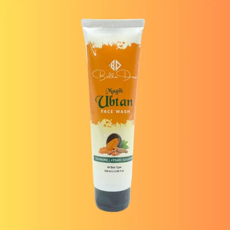Belledew Magik Tan Removal & Brightening Face Wash | Natural Ubtan Formula with Haldi & Kesar for Radiant, Glowing Skin | 100gm
