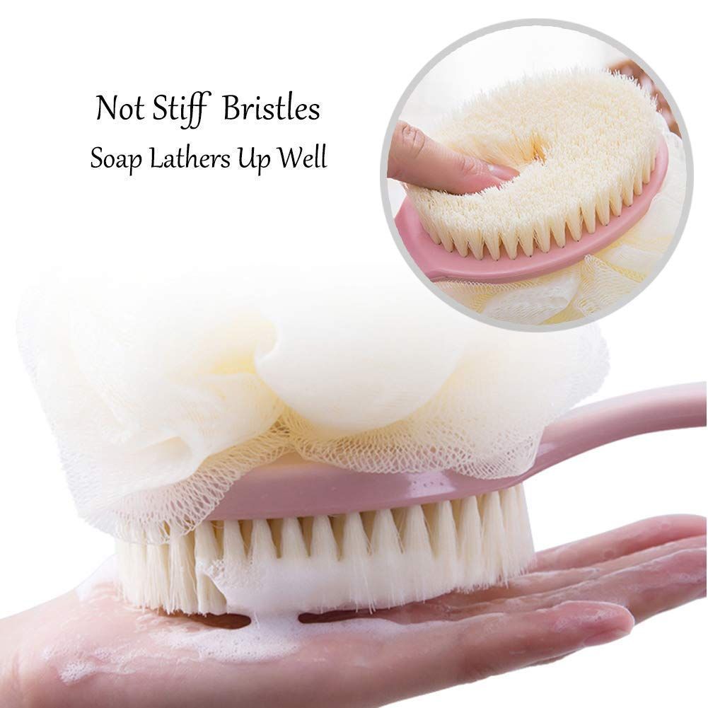 Bath Brush with 2-in-1 Bristles and Loofah view 2