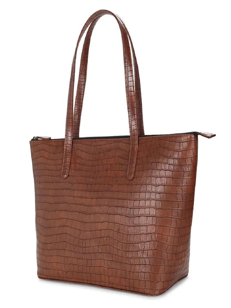 Lychee Bags Women Pu Finish Brown Tote Bag view 2