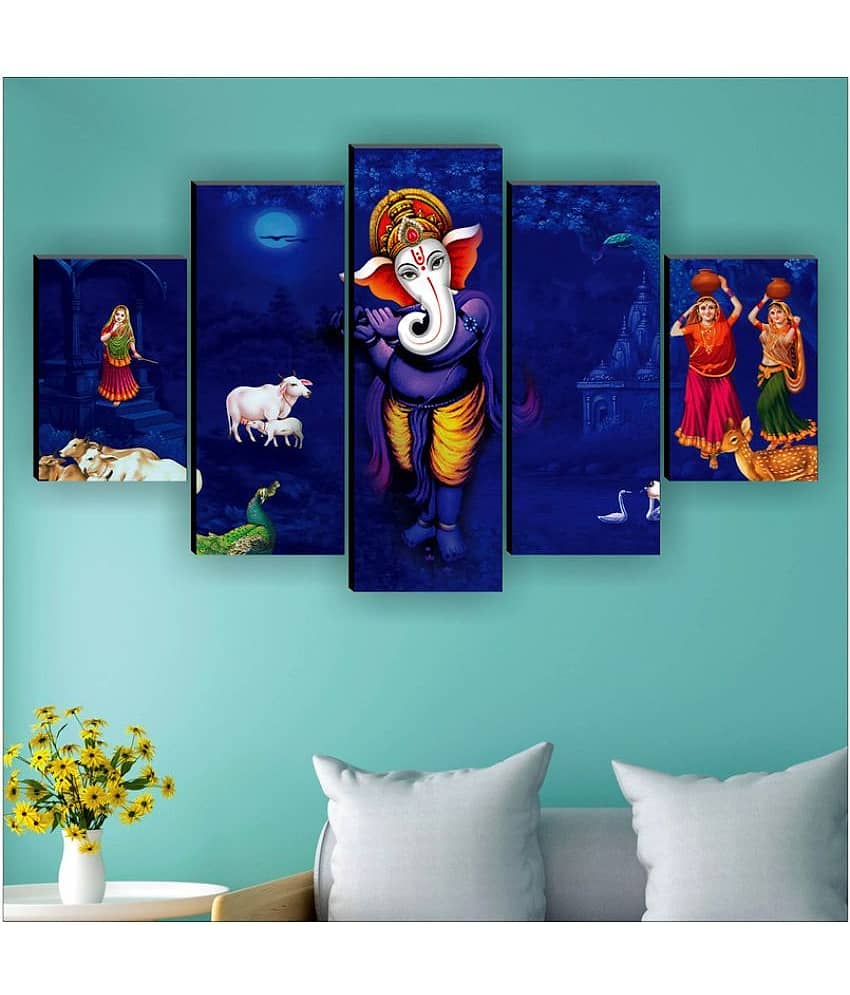 Saf Lord Ganesh Ji Religious Wall Hanging Framed Painting view 2