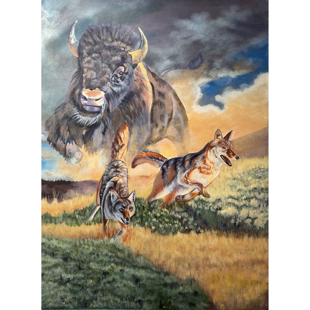 Echoes of the Great Divide Original Acrylic Painting on Canvas view 2