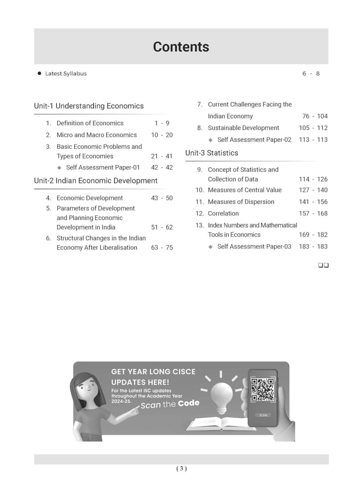 Oswaal ISC Question Bank Class 11 Economics | Chapterwise | Topicwise | Solved Papers | For 2025 Exams Oswaal Editorial Board view 2