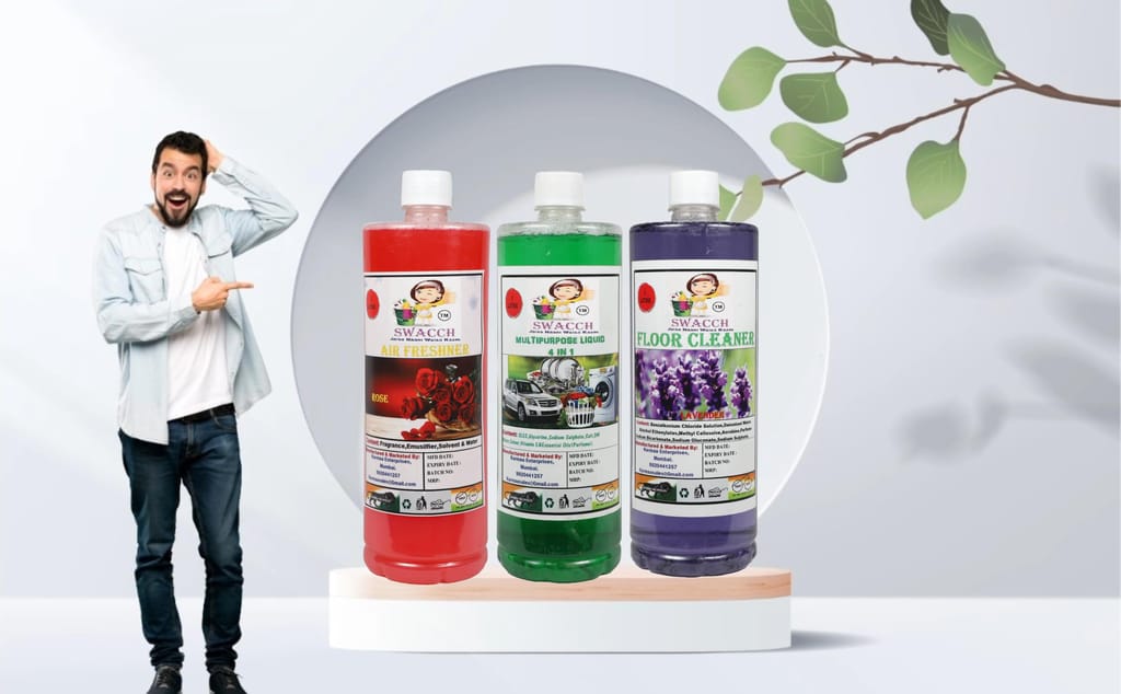 HOME CARE COMBO Air Freshner Rose, Multipurpose Liquid & Floor Cleaner Lavender 1 Litre (Pack of 3) view 2