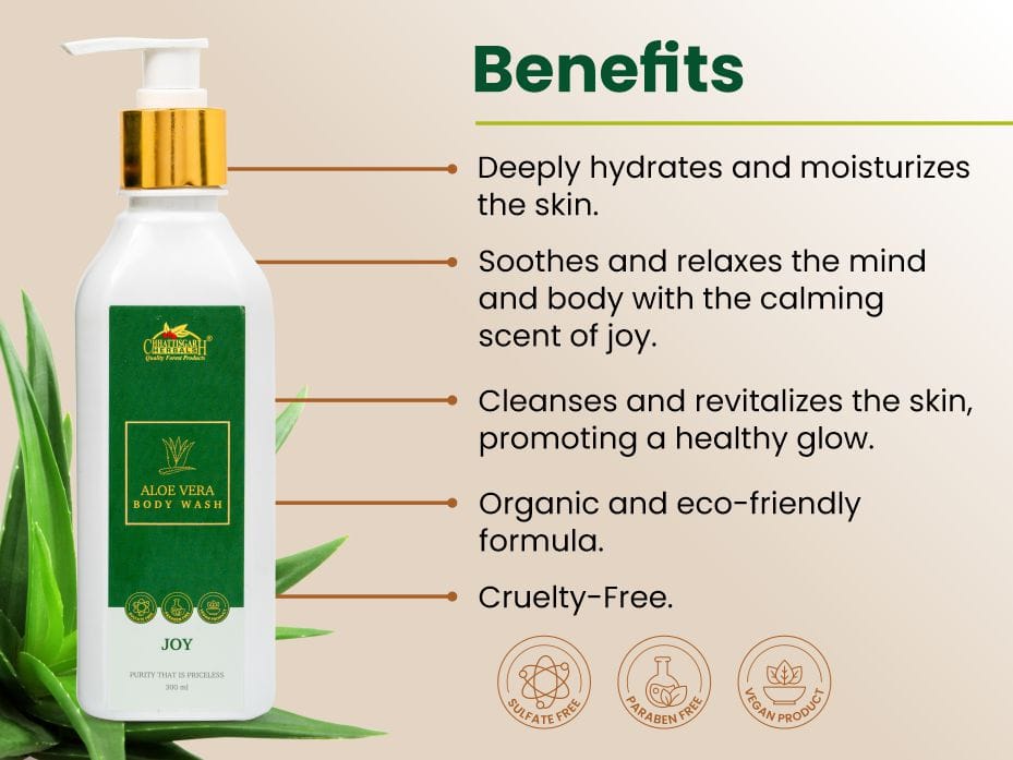 Chhattisgarh Herbals Aloevera Bodywash Joy-300ml view 2