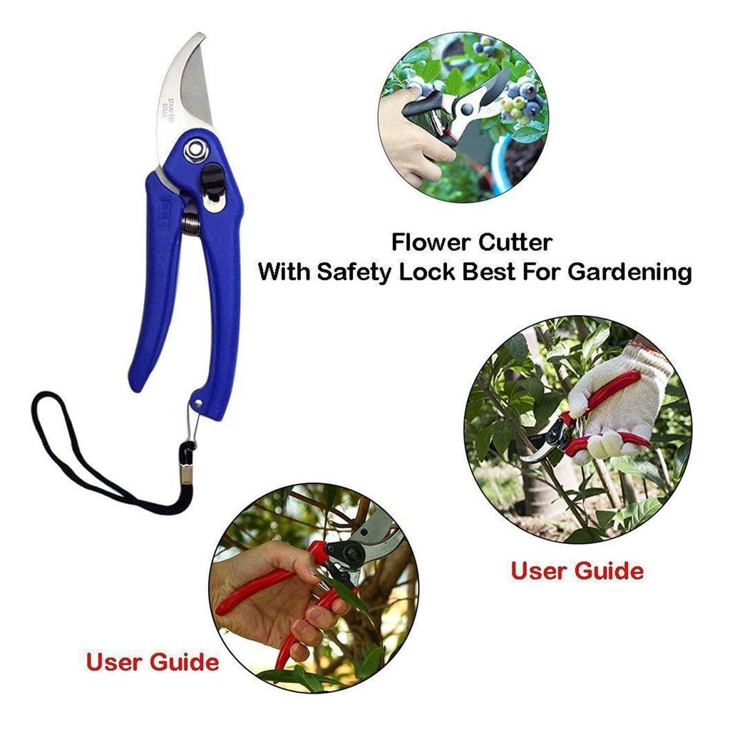 DHRUVINSRI Garden Shears and Pruning Scissors for Cutting Branches, Flowers, Leaves, and Trimming Plants-1 pc view 2