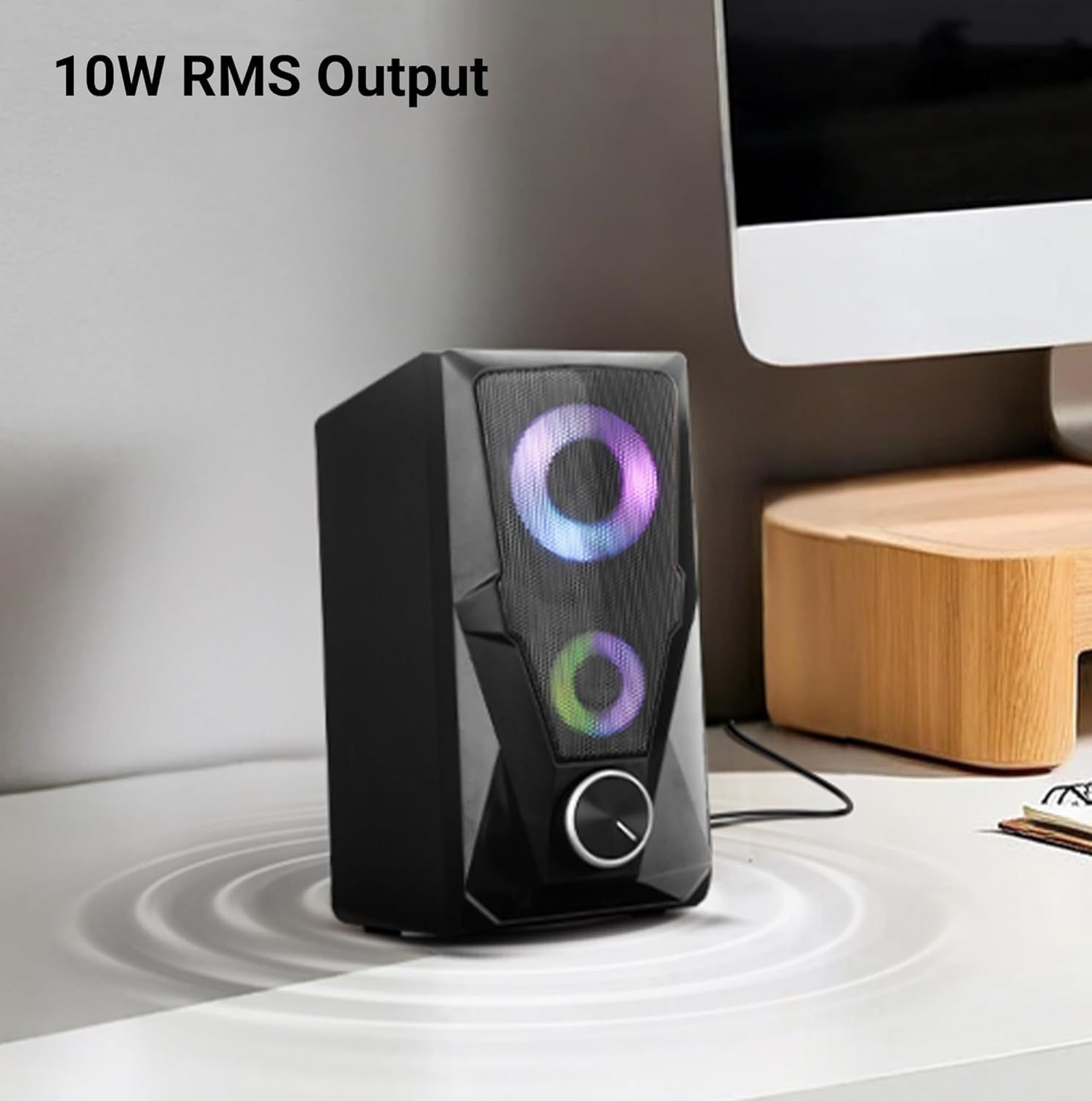 Zebronics ZEB-WARRIOR Wired 2.0 Speakers - Black view 2
