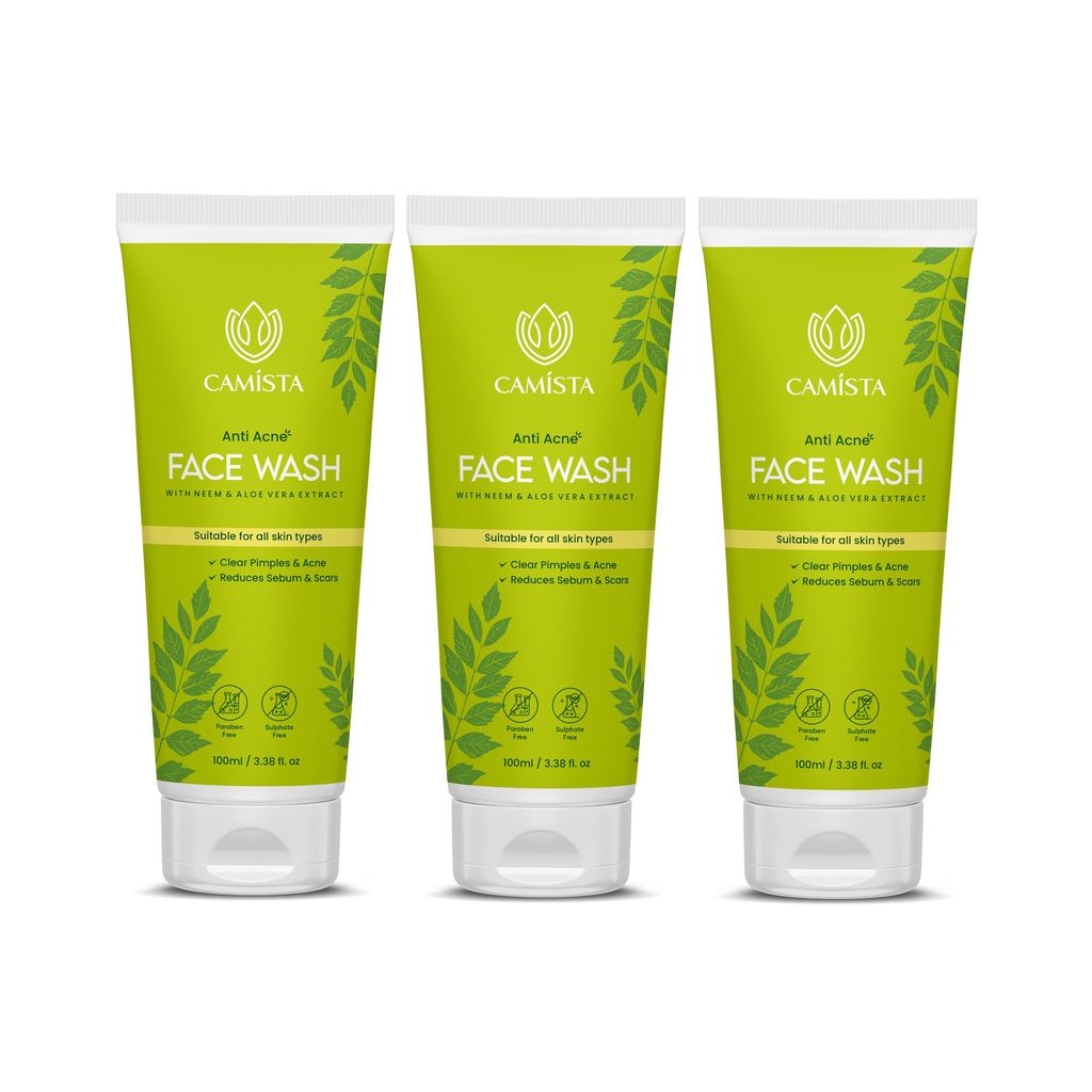 CAMISTA Anti Acne Face Wash with Neem & Aloe Vera Extract
