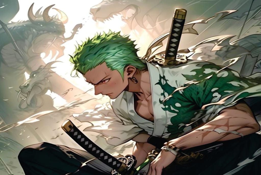 One Piece Roronoa Zoro Wano Country Laptop Skin view 2