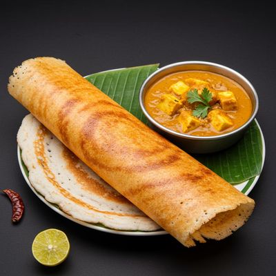Neer Dosa With Paneer Masala