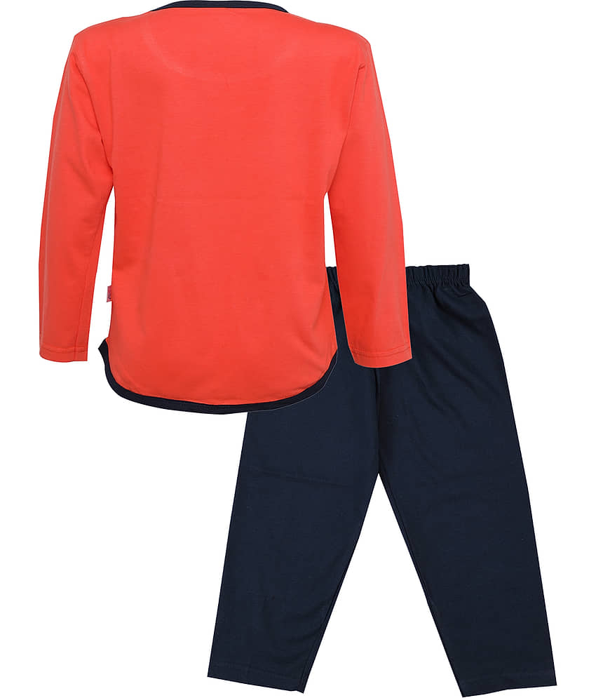 CATCUB Pack of 1 Boys Cotton Set ( Orange ) view 2