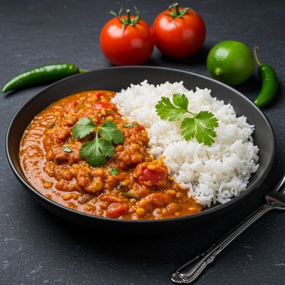 White Rice With Tomato Dal