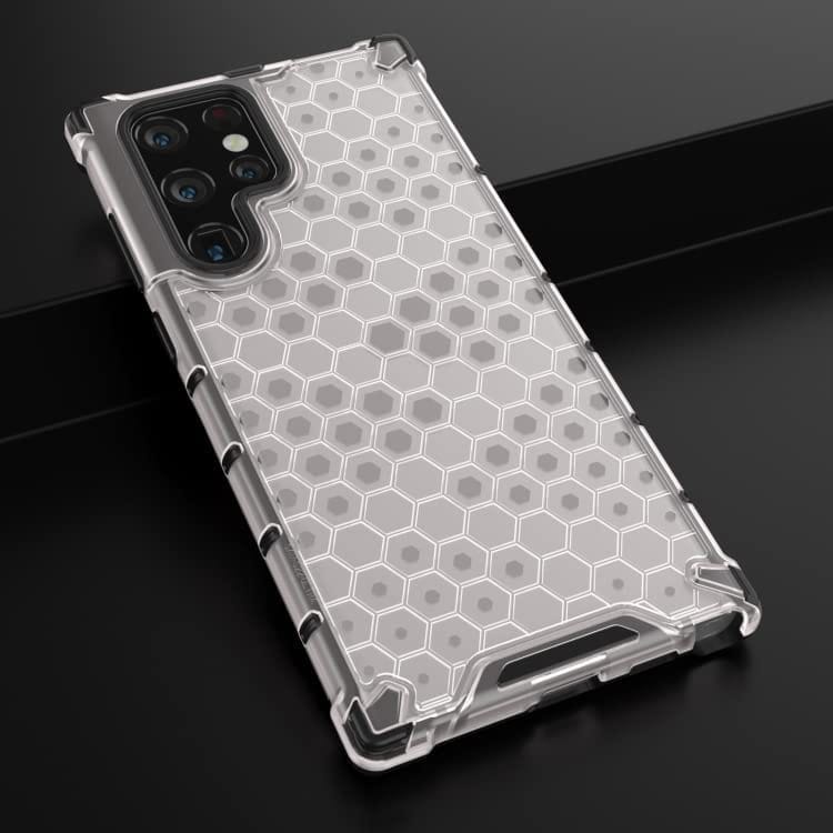 Faircost for Samsung Galaxy S22 Ultra Hybrid Shockproof Back Cover Hard Outside Soft Inside- (Polycabonate::Transparent) view 2