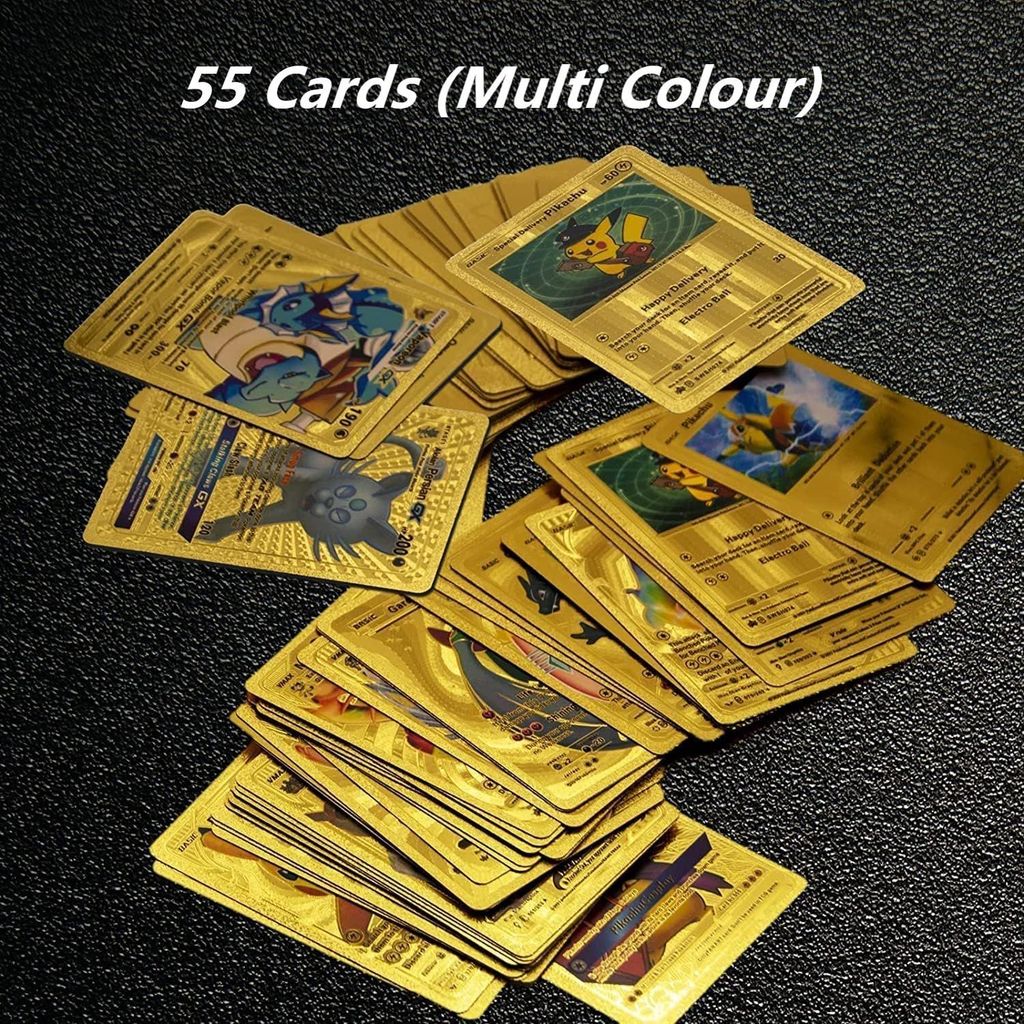 Golden Pokemon Cards Waterproof for Kids view 2