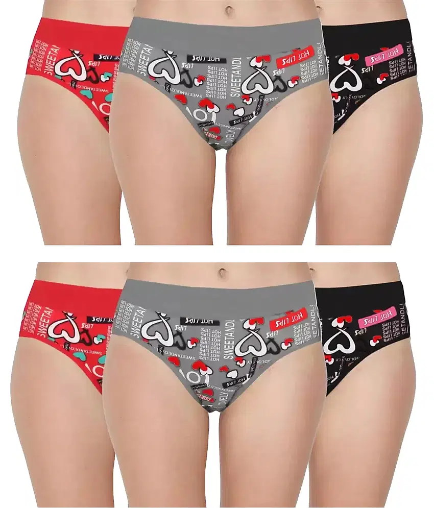 The Tusht Pack of 6 Nylon Hipster For Women ( Multi Color )