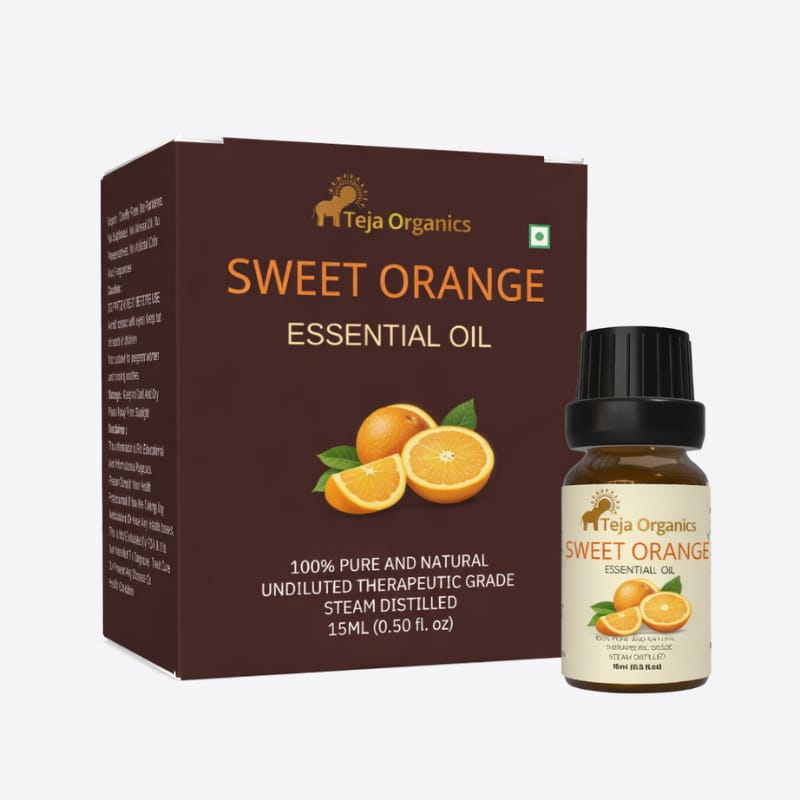 Sweet Orange Essential Oil 15ml | Juicy, citrusy, sweet aroma | Skin/face/nail/hair care | Moisturizing, Nourishing, Reduce dark spots, Reduce acne, Spot acne treatment, Anti-ageing | Aromatherapy