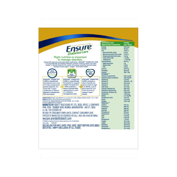 Ensure Diabetic Vanilla Flavour Powder 200 Gms view 2