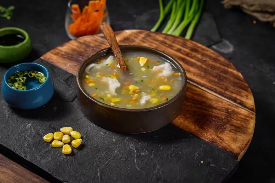 Chicken sweet corn soup