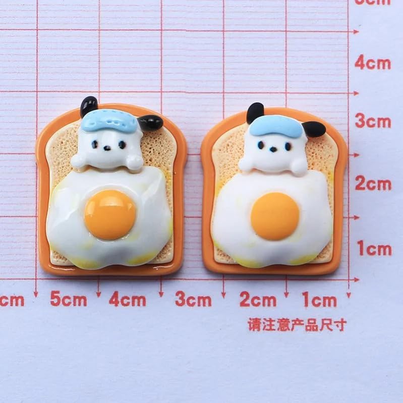 Bread Toast with Sunny Side Up Egg Eraser Set,4 Piece School Stationery Collection view 2