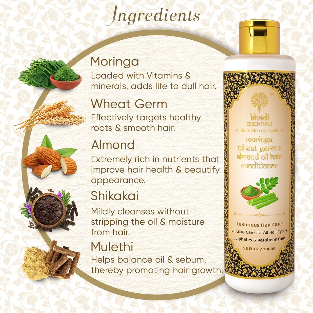 Moringa & Wheat Germ Conditioner With Almond Oil & Bay Leaf view 2