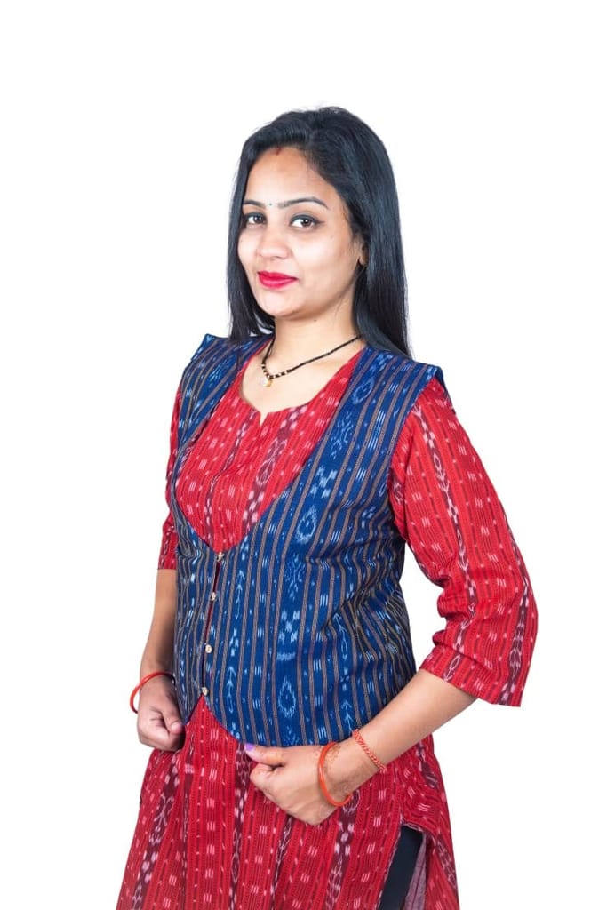 GHL � GUENDICHA HAAT LLP Sambalpuri Certified Handloom Women's Pure Cotton Jacket view 2