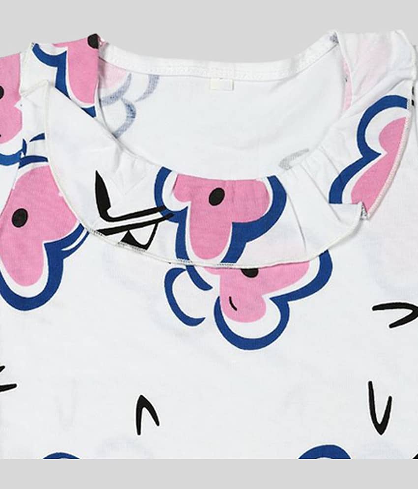 CATCUB - Pink Cotton Girl's Top With Shorts ( Pack of 1 ) view 2