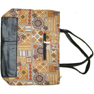 Handcrafted Ethnic Patchwork Shoulder Tote Bag view 2