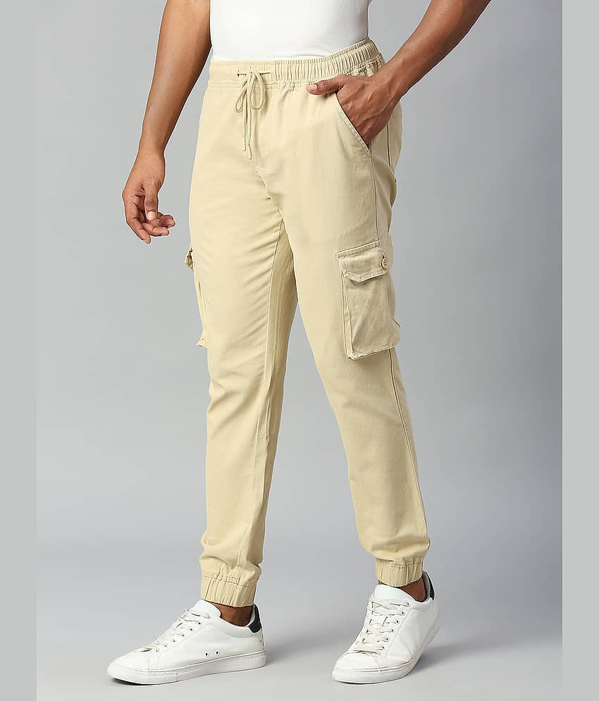 Dennis Lingo Khaki Slim Cargos ( Pack of 1 ) view 2