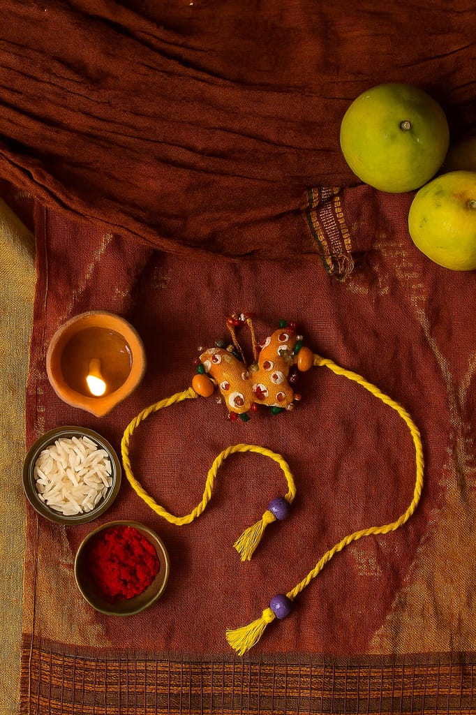 Handcrafted Butterfly Rakhi view 2