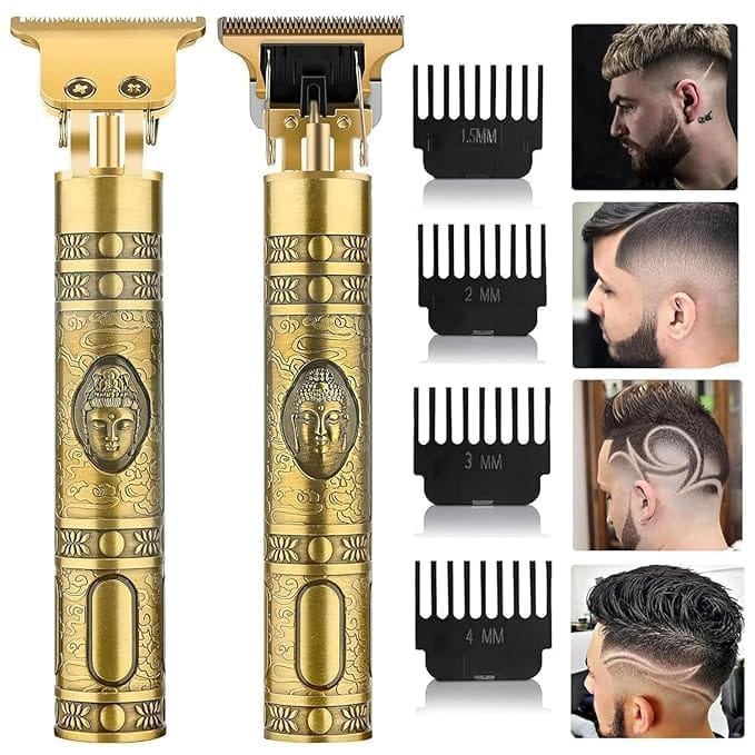Enterprises Trimmer For Men Cordless Buddha Style Hair Clipper Electric Usb Rechargeable T-Blade Beard, Hairs, Moustache, Body Trimmers With 4 Guide Combs Men S Grooming Kit view 2