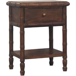 Bamboo Carved Bedside Table view 2