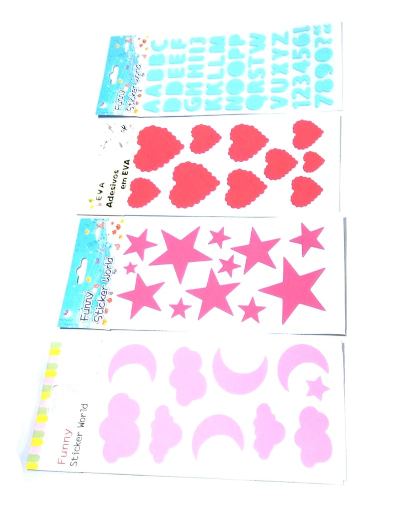 Nawani Stickers Foam Puffy Funny Decorative for Kids Boys and Girls, 4 Type of Stickers. view 2