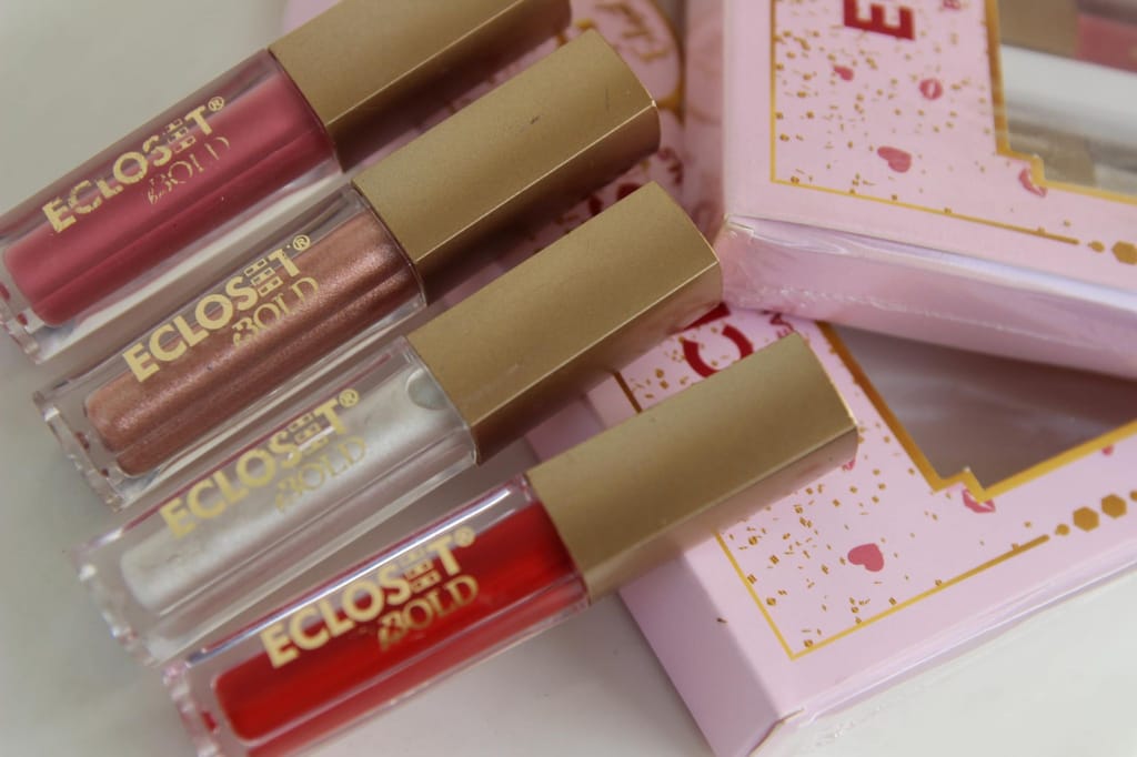 Ecloset Beauty Makeup Kit for Women & Girls | Liquid Highlighter, Blush, Lipstick, Eye Shadow | 1.75ML Each - Pack of 4 (Gift Set) view 2