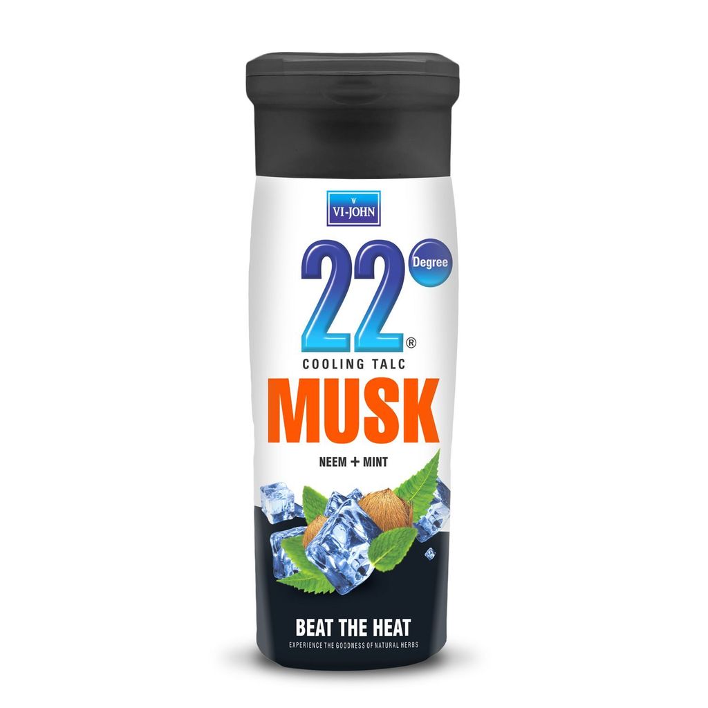 Vi-John 22 Degree Cooling Talc Beat the Heat Musk, Neem and Mint-300g (Pack of 12) view 2