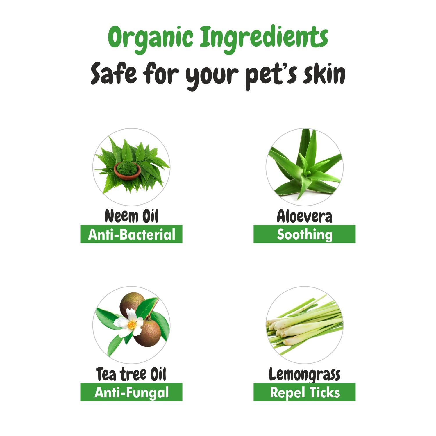 Bscly Neem Cleanse Dog Shampoo- Ticks & Fleas Prevention - Enriched with Neem, Aloe and Tea Tree Oil - Moisturizes & Heals Skin - Suitable for Pomeranians to Golden Retrievers, 1000 ml view 2