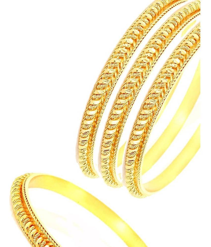 JIPPA - Gold Bangle Set ( Pack of 1 ) view 2