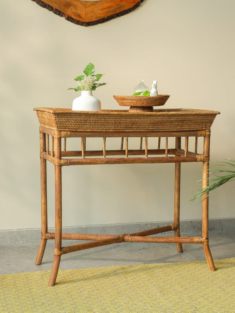 RATTAN CONSOLE TABLE view 2