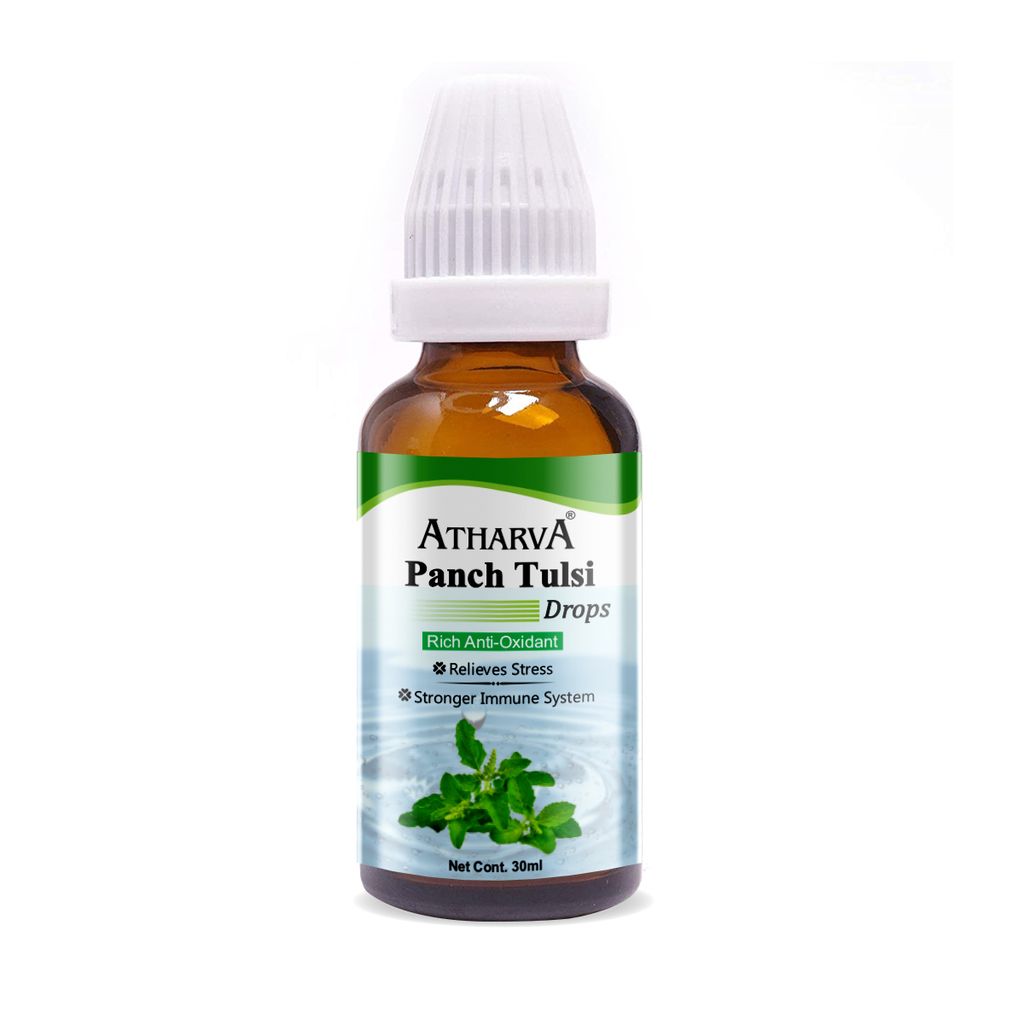 ATHARVA Panch Tusli Drops (Ayurvedic Immunity Booster combining 5 different varieties of Tulsi )