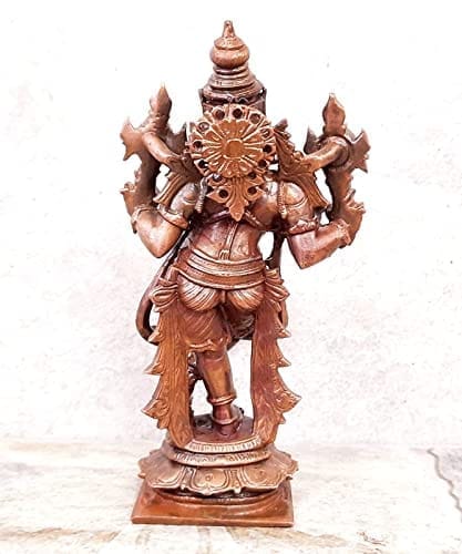 Searchers Paradise - Copper Idols Venugopalaswamy 5.7 inches, Copper Handmade 700 Grams, Patina Antique Finish, Pack of 1 Piece view 2