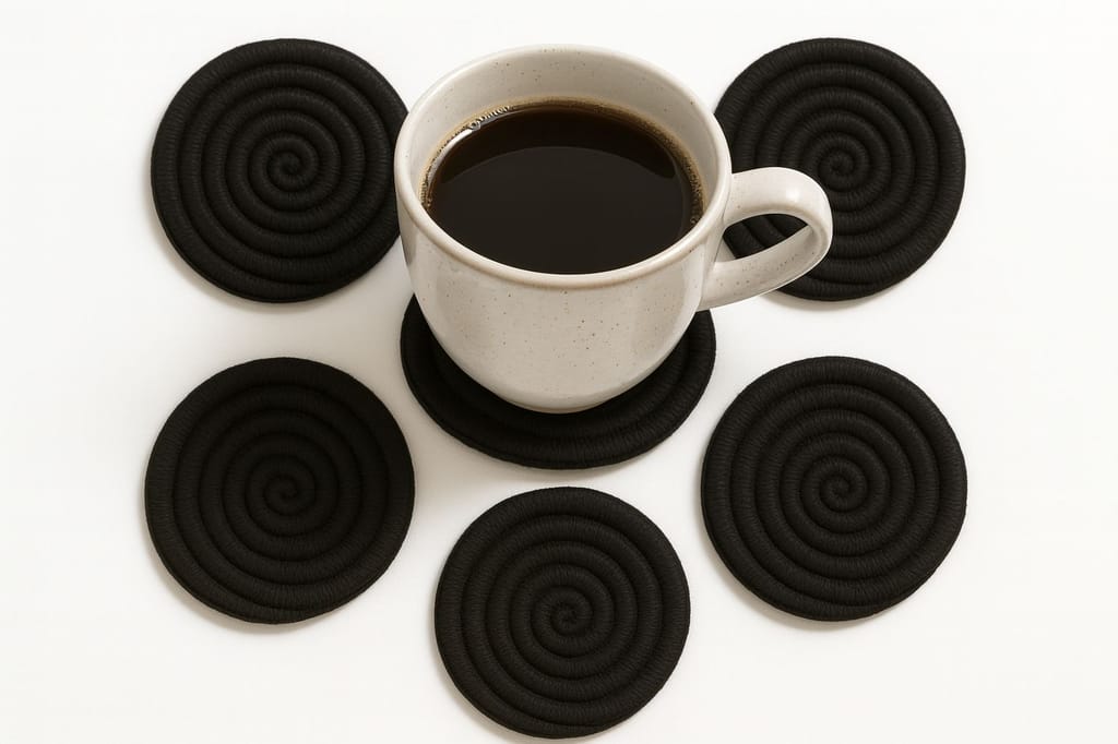 Tiger Grass Back Tea Coaster – Eco-Friendly & Stylish (Pack of 6) view 2