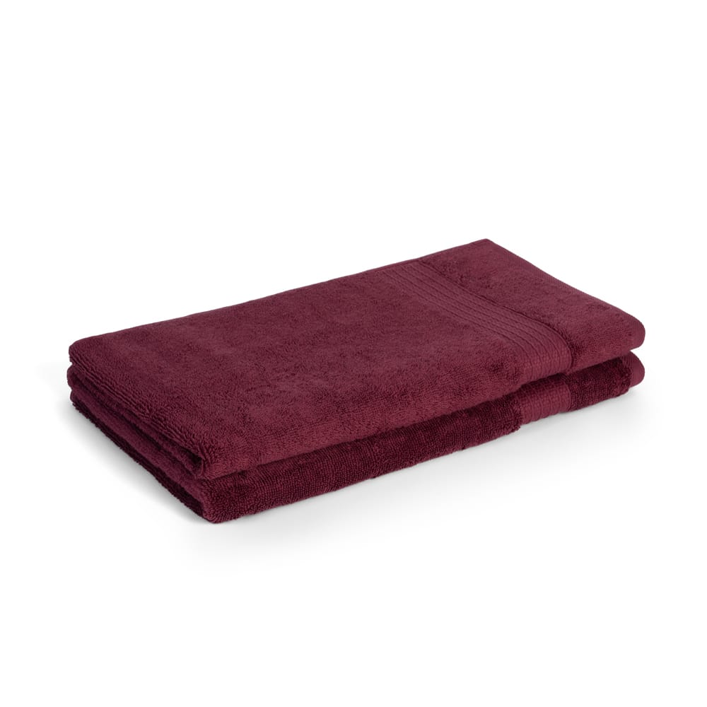 Feather & Spun Organic Cotton Hand Towel (Pack of 2) | Lavender Fragrance | GOTS Certified | Anti Microbial | Fade Resistant | Double Needle Stitch | 550 GSM | 76 cms x 45 cms
