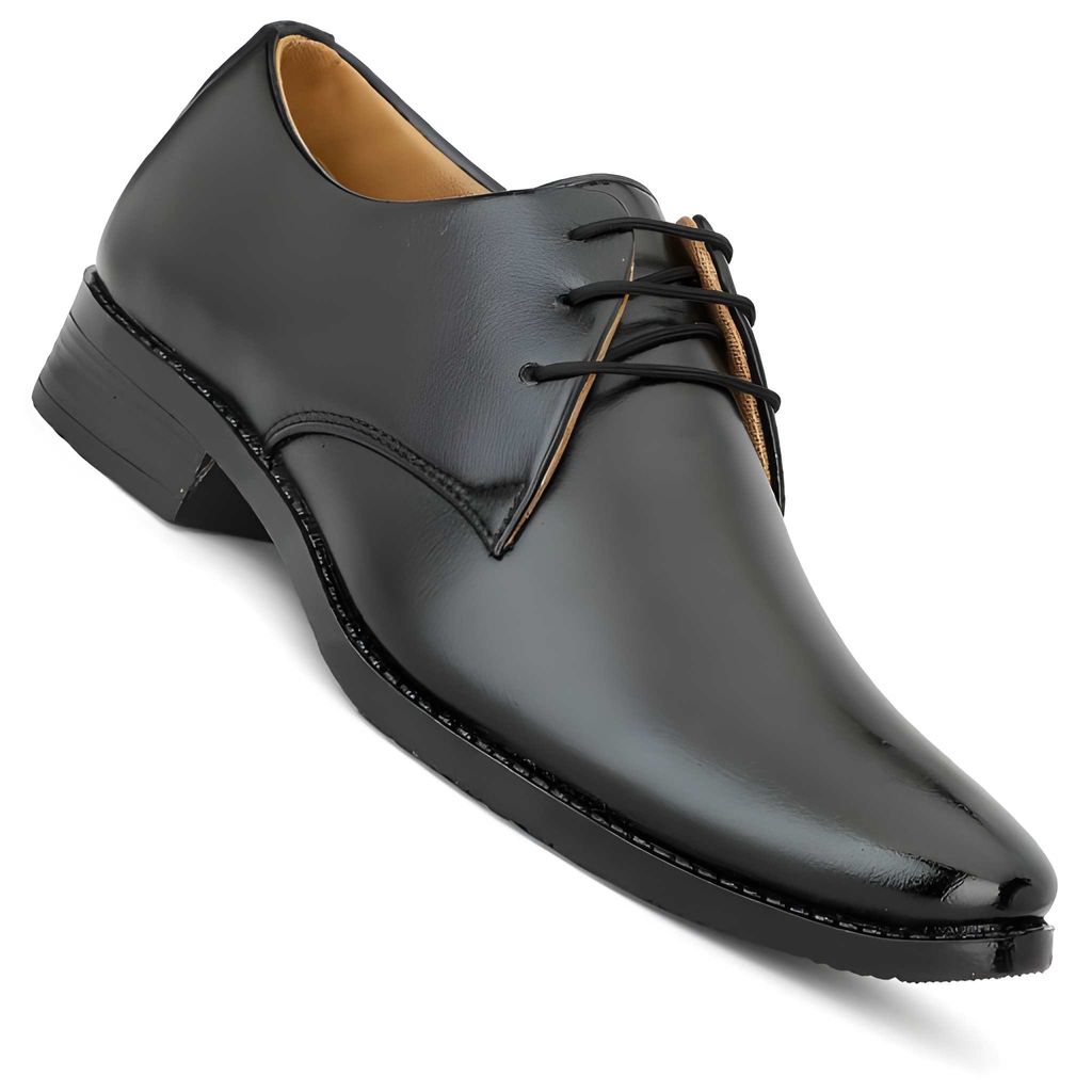 WUGO::Latest Gorgeous Men Formal Shoes|Black Derby Shoes|Outdoor Office Shoes For Men's & Boys (Free Home Delivery) view 2