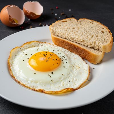 Egg Bulls Eye with Bread