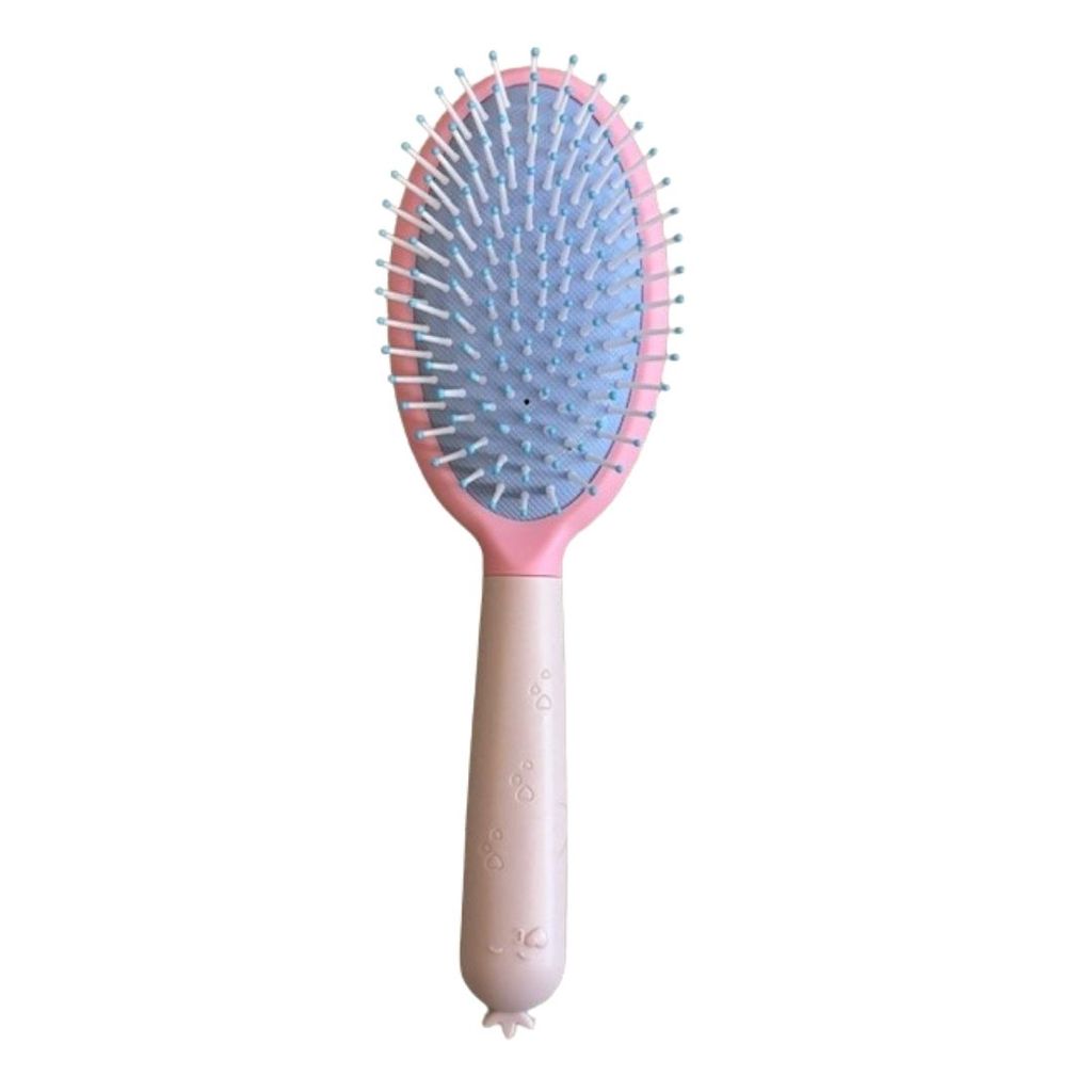 Hair Brush With Strong & Flexible Nylon Bristles having Anti-static Ball Tips, For Grooming, Straightening in Bule Colour view 2
