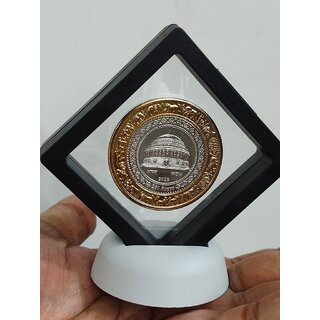 250 Rupya (Save Indian Dog) Bimetallic Medallion With Box And Stand - Gift Item view 2
