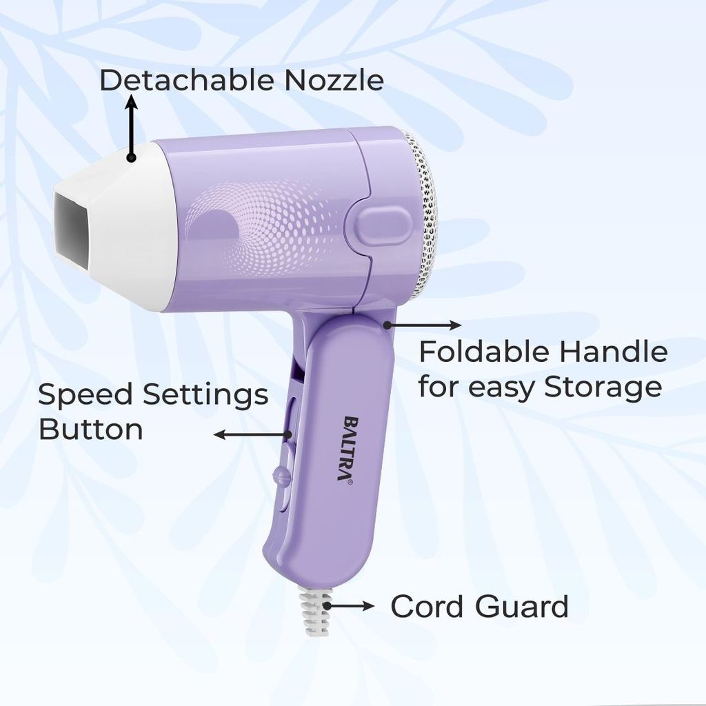 Baltra TRAVO Hair Dryer BPC-847 (500 W, Purple ) view 2