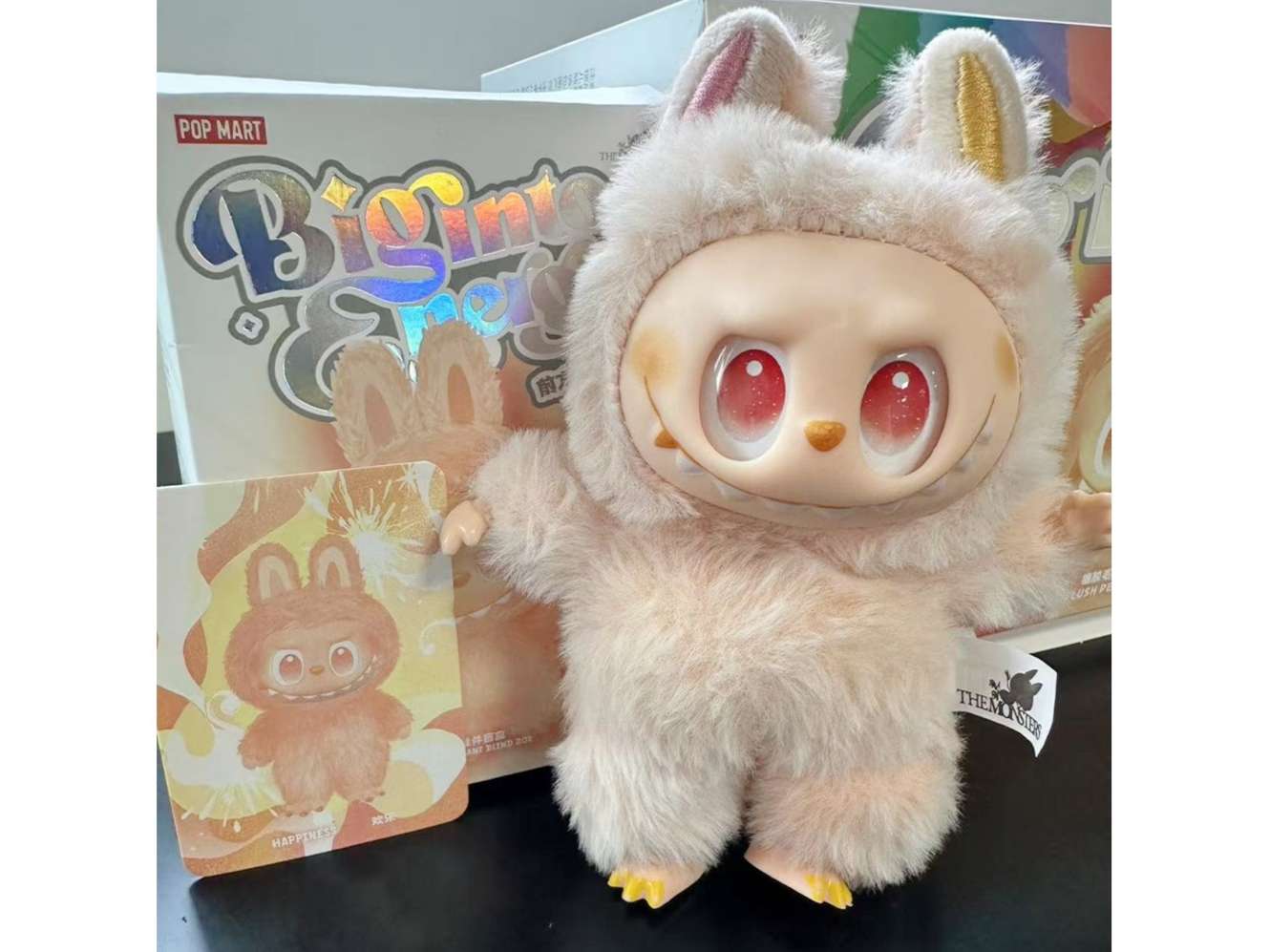 Labubu Plush Character Doll, Cute Monster Design, Soft Furry Texture, Available in White, Purple, Mint and Blue Colours Mix Color view 2