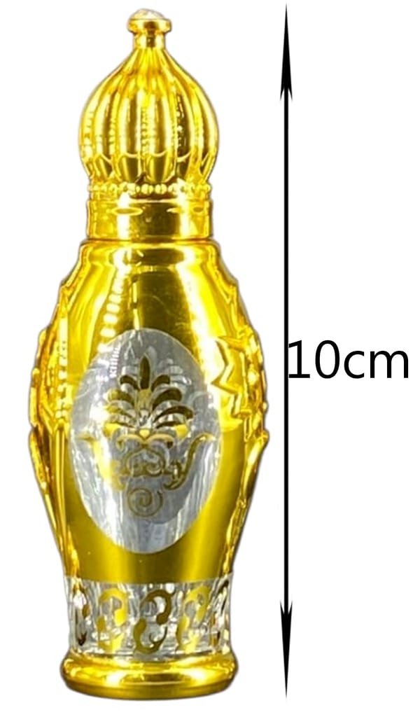 Mii Art Empty 10ml Golden Glass Bottles – Refillable Containers for DIY Perfume, Rose Water & Aromatherapy | Elegant Decorative Attar Vials 1 pcs view 2