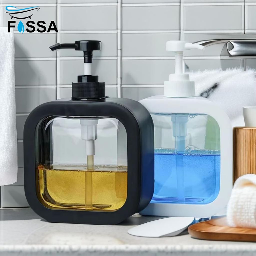Jumbo ABS Liquid Soap Dispenser 300ml Wall Mounted Black view 2
