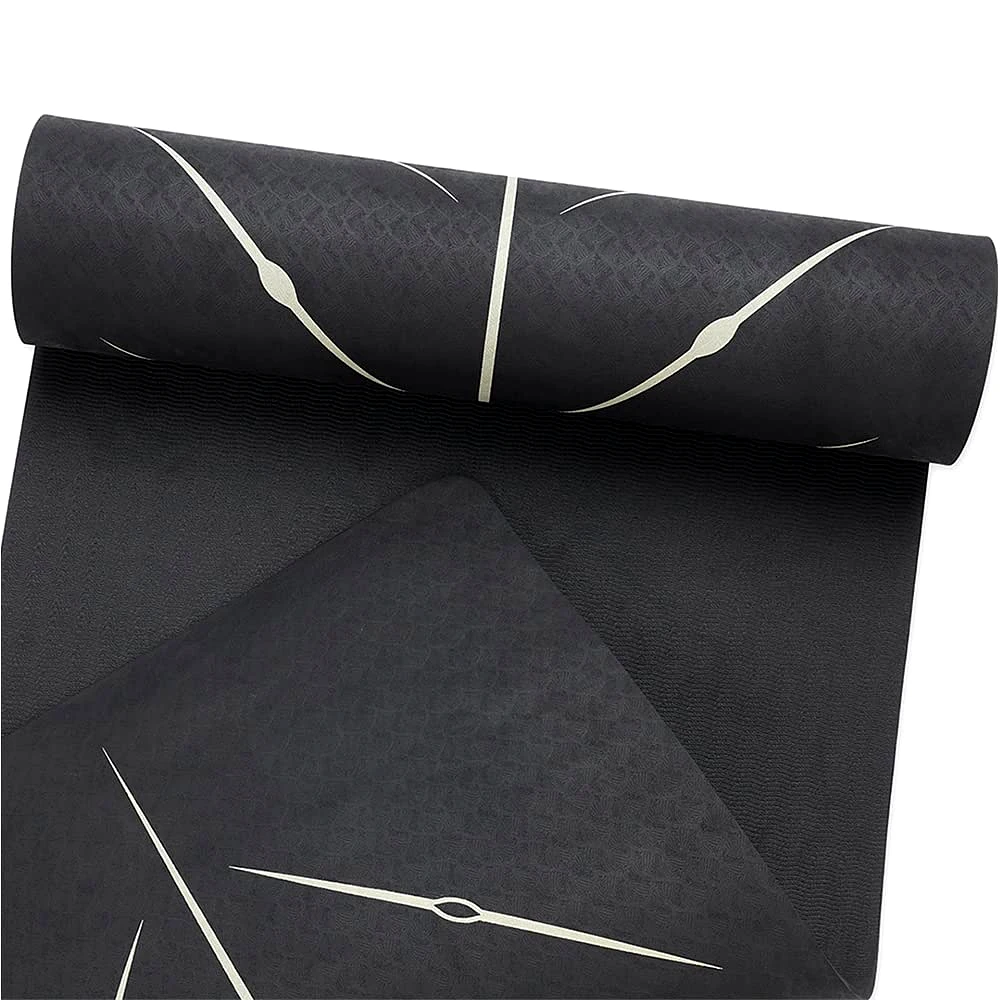 TEGO CORE Yoga Mat with GuideAlign & Yoga Mat Holder Bag (Colour - BLACK/GOLD, Size - 8 MM) by Total Sporting And Fitness Solutions Pvt Ltd view 2
